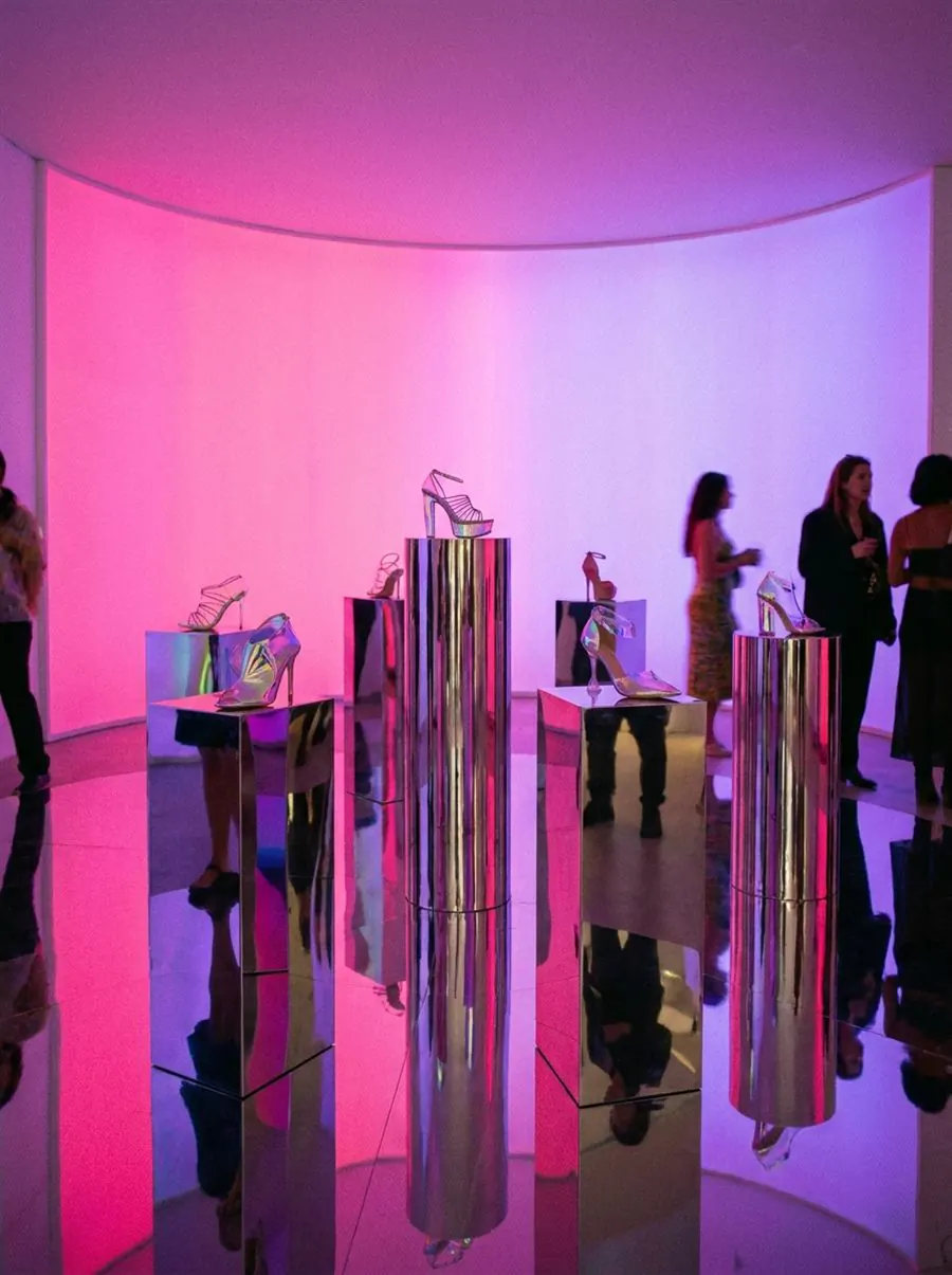 Bold footwear gallery pop-up environment